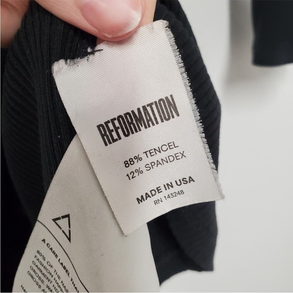 Reformation Black Mini Dress - Picture 2 of 10